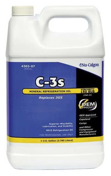 Refrigeration Lubricant, Mineral, 1 gal, Nu-Calgon, Mfr#: 4303-07