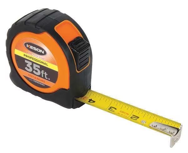 35 ft Tape Measure, 1 in Blade, Keson, Mfr#: PGPRO1835V