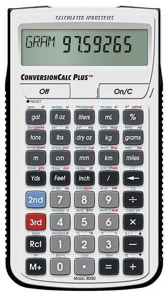 Conversion Calculator Plus, Portable, LCD, Calculated Industries, Mfr#: 8030