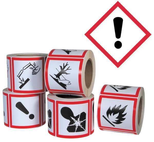 Pictogram Label, Exclamation Mark, PK500, Ghs Safety, Mfr#: GHS1263