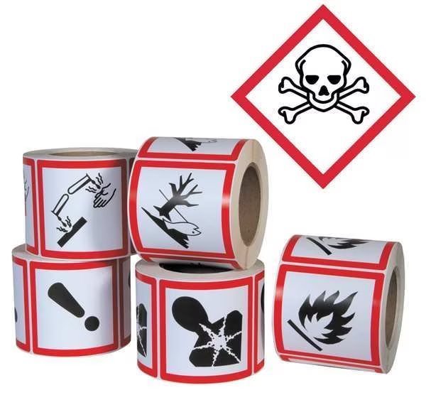 Pictogram Label, Skull, PK500, Ghs Safety, Mfr#: GHS1264
