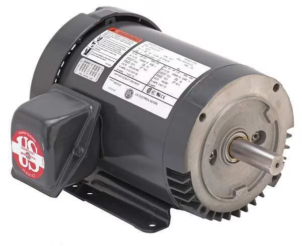3-Phase General Purpose Motor, 1 HP, 145TC Frame, 208-230/460V AC Voltage, 1,200 Nameplate RPM, U.S. Motors, Mfr#: U1P3DC