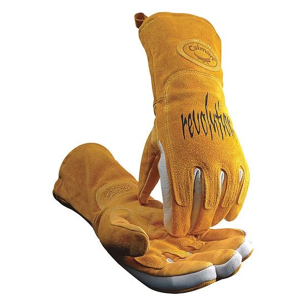 MIG/Stick Welding Gloves, Pigskin Palm, XL, PR, Caiman, Mfr#: 1812-6