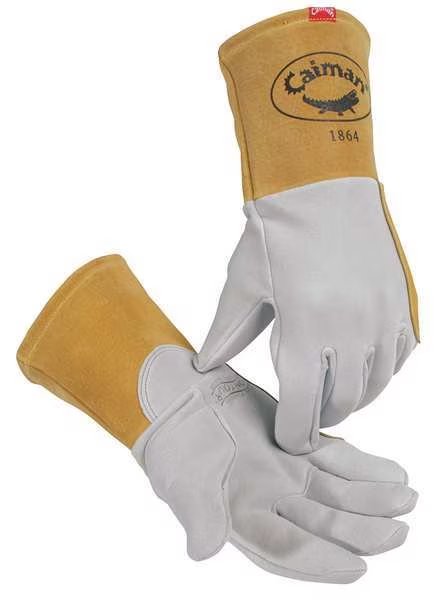 TIG Welding Gloves, Deerskin Palm, XL, PR, Caiman, Mfr#: 1864-6