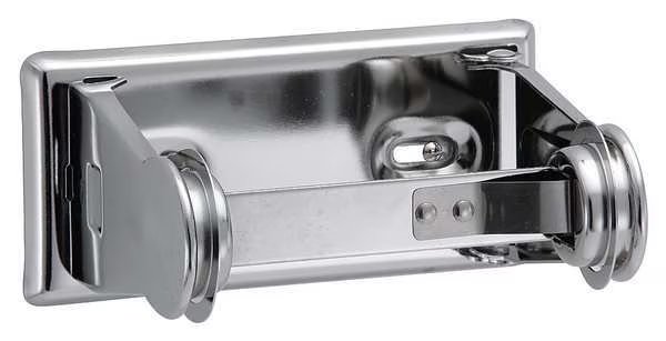 Toilet Paper Holder, Double Post, Silver, Taymor, Mfr#: 01-F1015