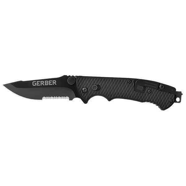 Folding Knife, Serrated, Drop, 3-1/2 in, Gerber, Mfr#: 22-01870