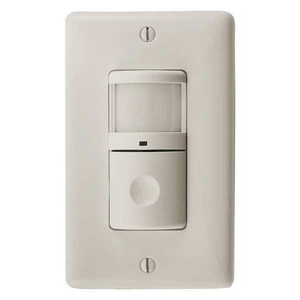 Occ/Vac Sensor, PIR, 1200 sq ft, Almond, Hubbell Wiring Device-Kellems, Mfr#: WS2000NLA