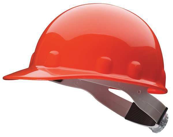 Front Brim Hard Hat, Type 1, Class E, Ratchet (8-Point), Orange, Fibre-Metal By Honeywell, Mfr#: E2SW03A000