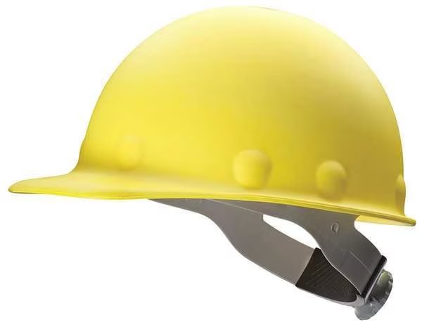 Front Brim Hard Hat, Type 1, Class G, Ratchet (8-Point), Yellow, Fibre-Metal By Honeywell, Mfr#: P2ASW02A000