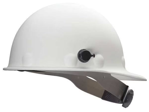 Front Brim Hard Hat, Type 1, Class G, Ratchet (8-Point), White, Fibre-Metal By Honeywell, Mfr#: P2HNQRW01A000