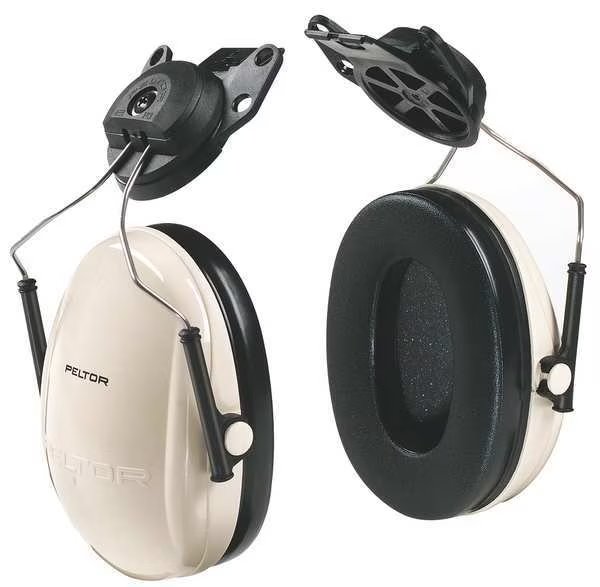 Hard Hat Mounted Ear Muffs, 21 dB, Peltor Optime 95, Beige/Black, 3M Peltor, Mfr#: H6P3E/V