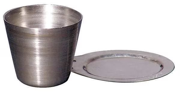 Crucible, Steel, 25mL, Lid, United, Mfr#: SSR025