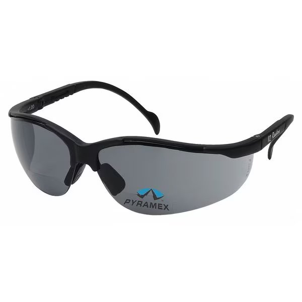 Bifocal Safety Reading Glasses, Wraparound Scratch-Resistant, Pyramex, Mfr#: SB1820R20