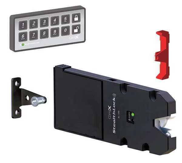 Electronic Cabinet Lock, Black, 12 Button, Compx Timberline, Mfr#: SL-100-G