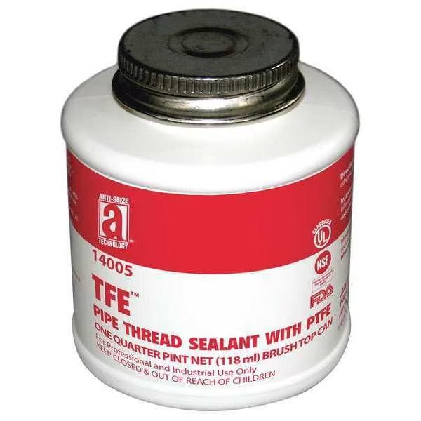 Pipe Thread Sealant 4.8 fl oz, Brush-Top Can, TFE, Off-White, Paste, Anti-Seize Technology, Mfr#: 14005