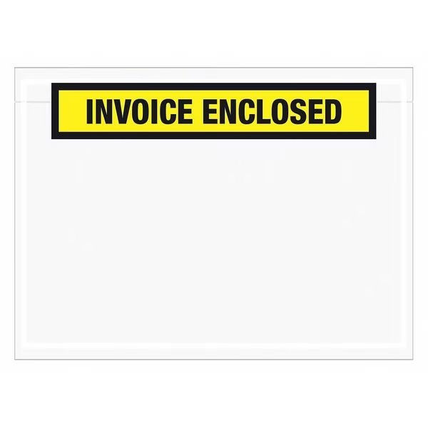 Tape Logic® "Invoice Enclosed" Envelopes, 7 1/2" x 5 1/2", Yellow, 1000/Case, Tape Logic, Mfr#: PL528