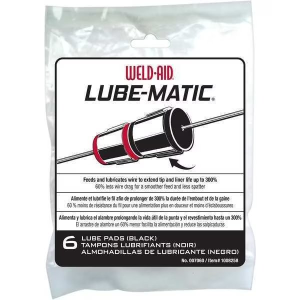 LUBE-MATIC® 007060 Lube Pads, PK6, Weld-Aid, Mfr#: 007060