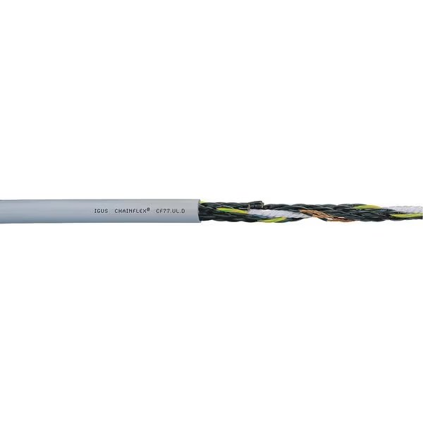 18 AWG 3 Conductor Continuous Flex Control Cable 300V GY, Chainflex, Mfr#: CF77-UL-07-03-100