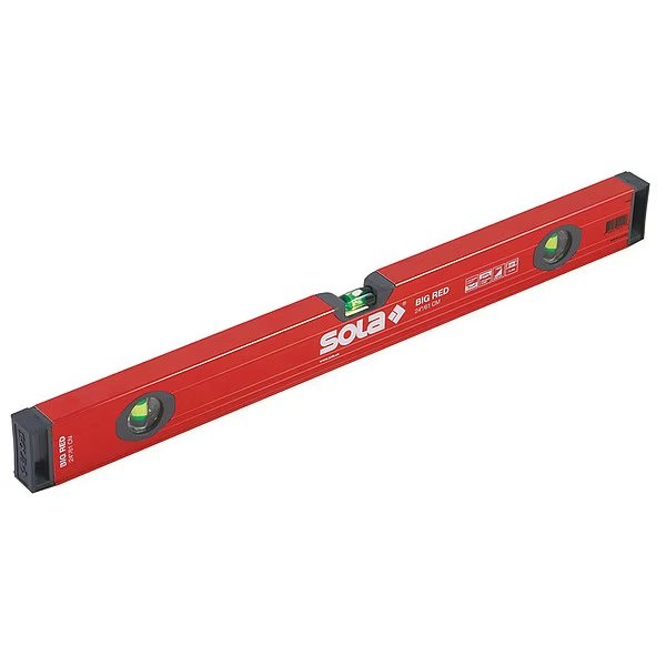 Box Level, Aluminum, 24 In, Red, Sola, Mfr#: LSB24