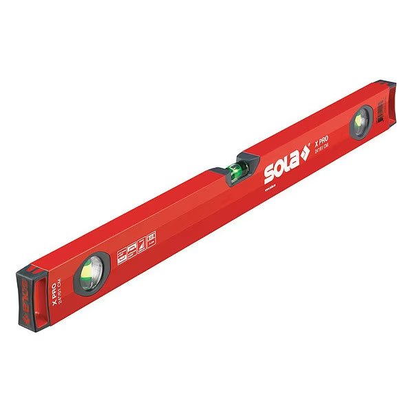 Box Level, Aluminum, 24 In, Red, Sola, Mfr#: LSX24