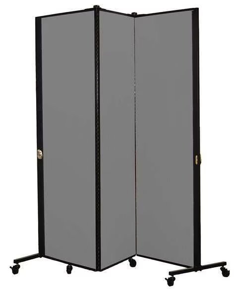 Portable Room Divider, 5Ft 9In W, Stone, Screenflex, Mfr#: HKDL603-DG