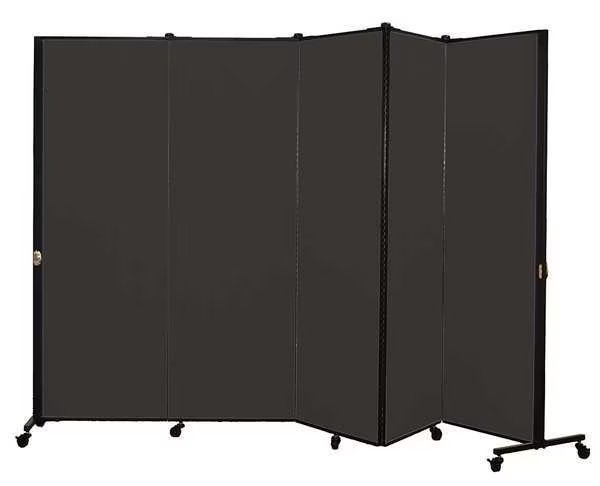 Portable Room Divider, 9Ft 5In W, Black, Screenflex, Mfr#: HKDL605-DX