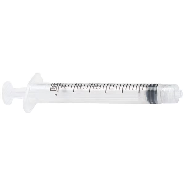 Dispensing Syringe, Luer Lock, 3 cc, Translucent, 20 Pack, Weller, Mfr#: M3LLASSM