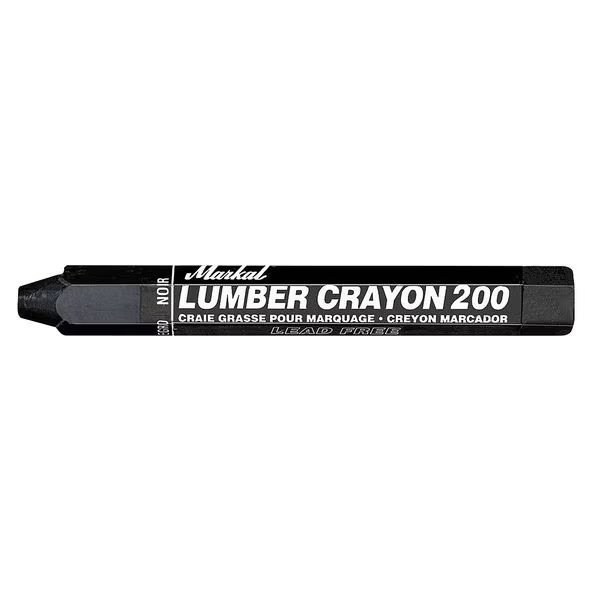 Lumber Crayon, Large Tip, Black Color Family, Clay, 12 PK, Markal, Mfr#: 80353