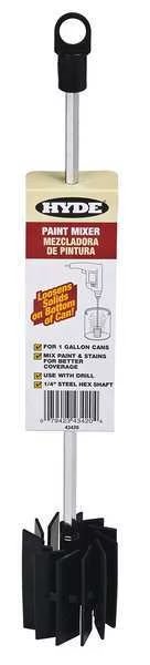 Paint Mixer, 1/4 Dia, 11 In L, 1 Gallon, Hyde, Mfr#: 43420