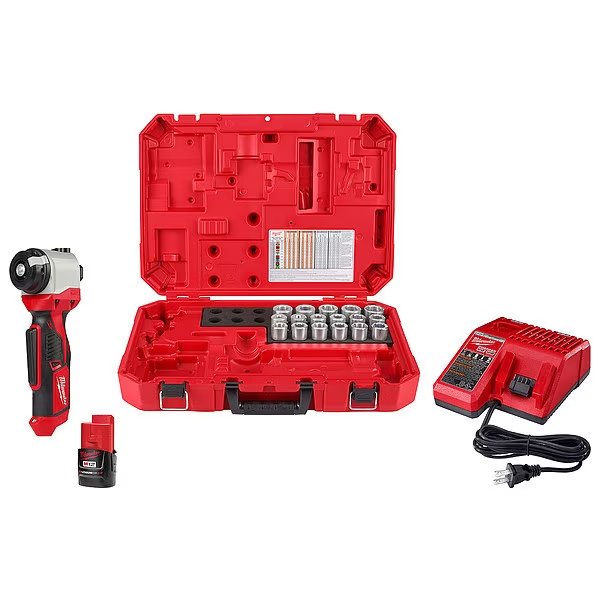 M12 Cable Stripper Kit with 17 Cu THHN / XHHW Bushings, Milwaukee Tool, Mfr#: 2435CU-21S