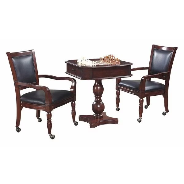 Fortress Chess Game Table and Chairs Set, Hathaway, Mfr#: BG2995