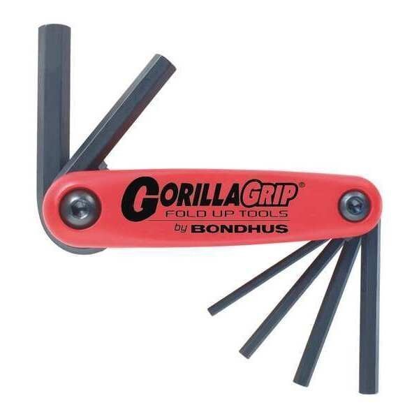 6 Piece Metric Fold-Up Hex Key Set, 12595, Bondhus, Mfr#: 12595