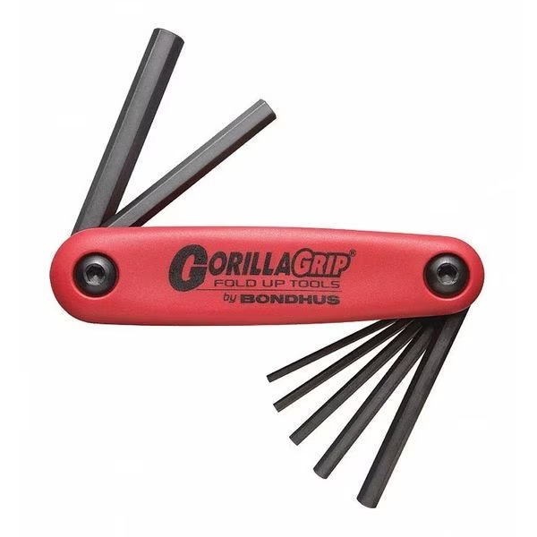 7 Piece Metric Fold-Up Hex Key Set, 12587, Bondhus, Mfr#: 12587