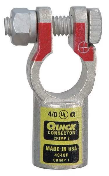Straight Terminal, 4/0 ga., Yellow, Pos, Fusion, Mfr#: 4040P