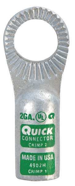 One Hole Lug Compression Connector, 2 AWG, Fusion, Mfr#: 4902H