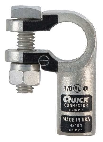 Left Elbow Terminal, 1/0 ga, Black, Neg, Fusion, Mfr#: 4210N