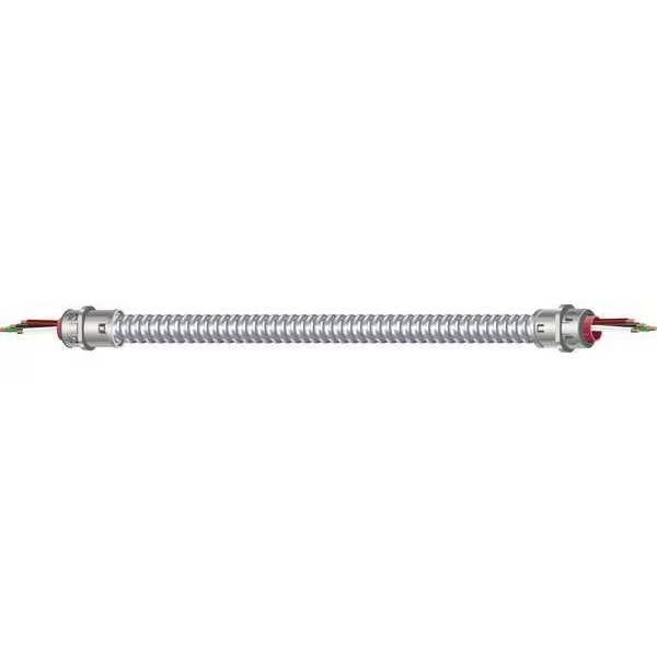 18 AWG 3 Conductor Solid Metal Clad Lite Whip 600VAC 6 ft., Southwire, Mfr#: 55293001
