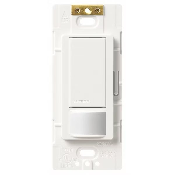 Vacancy Sensor, PIR, 900 sq ft, White, Lutron, Mfr#: MS-VPS5M-WH