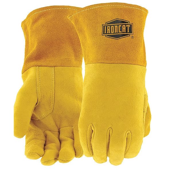 MIG Welding Gloves, Deerskin Palm, M, PR, Ironcat, Mfr#: 6030/M