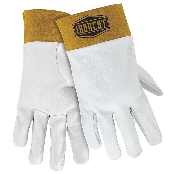 TIG Welding Gloves, Kidskin Palm, L, PR, Ironcat, Mfr#: 6140/L