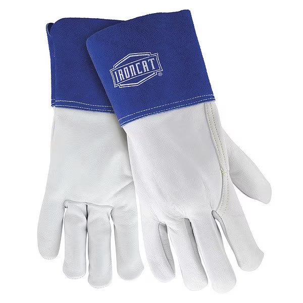 TIG Welding Gloves, Goatskin Palm, XL, 12PK, Ironcat, Mfr#: 6142/XL