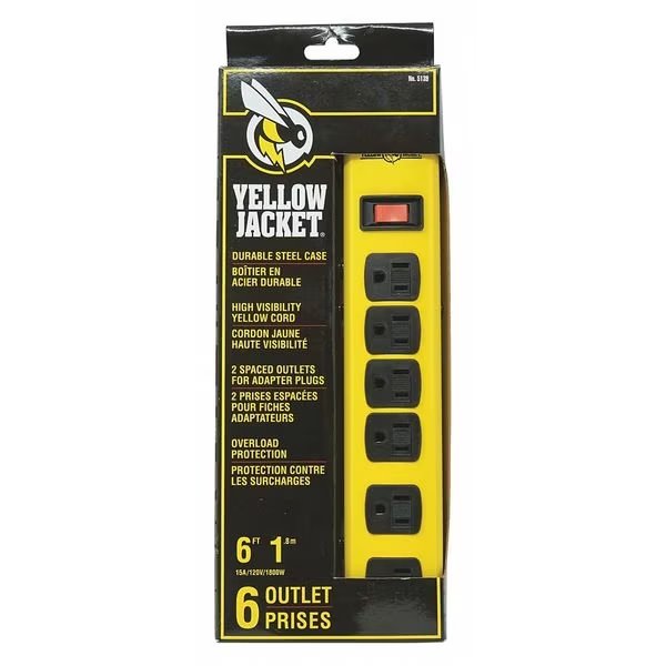 Workshop Power Strip, 6 ft., PK4, Woods, Mfr#: 5139N