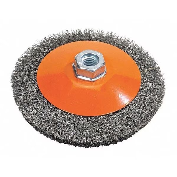 Saucer Cup Brush Crimped 4" X 5/8"-11, Walter Surface Technologies, Mfr#: 13H454
