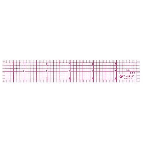 Ruler, Plastic, Lined, 16ths, 6in, Transparnt, Westcott, Mfr#: B-50