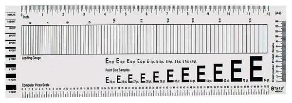 Ruler, Plastic, Lined, 16ths, 13-3/4in, Westcott, Mfr#: GA-96