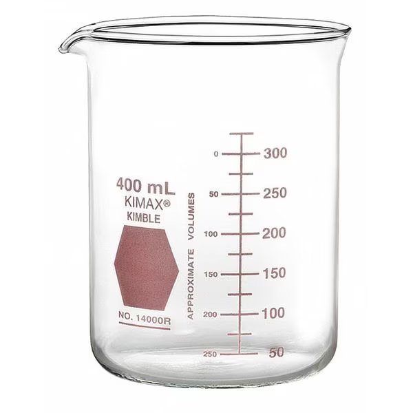 Griffin Beaker, 1000mL, Glass, Clear, PK6, Kimble Chase, Mfr#: 14000R-1000