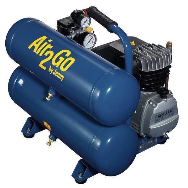 Air Compressor, 2 HP, 115V, 125 psi, Jenny, Mfr#: A2G246-HC4V-115/1