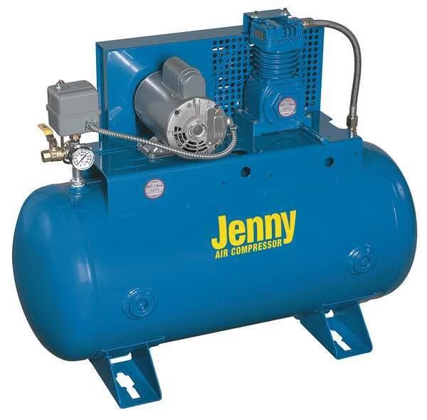 Fire Sprinkler Air Compressor, 1/2 HP, Jenny, Mfr#: F12S-30UMS-115/1