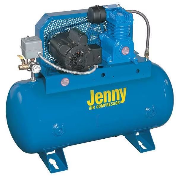 Fire Sprinkler Air Compressor, 2 HP, Jenny, Mfr#: K2S-30UMS-115/1