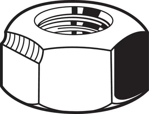 Top Lock Distorted Thread Lock Nut, 1-1/8"-12, Steel, Grade C, Zinc Plated, 1-3/16 in Ht, 5 PK, EnjoyTool Select, Mfr#: U12950.112.0002